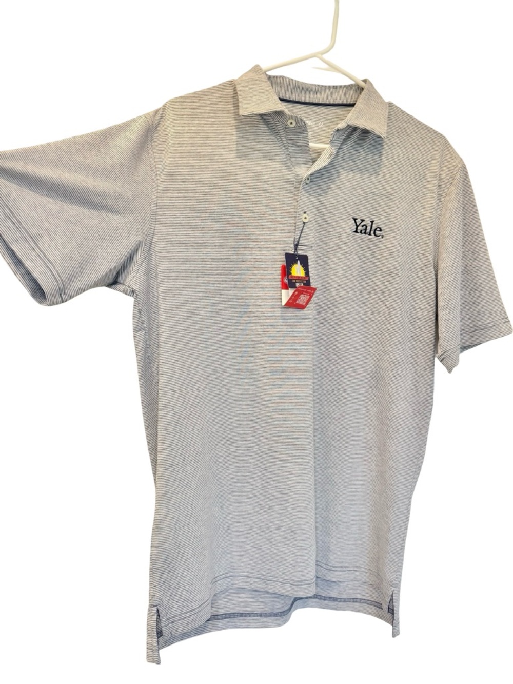 johnnie-O Light Gray Yale Embroidered Polo